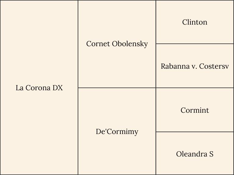 Pedigree of the horse La Corona DX from Holmén Showjumping